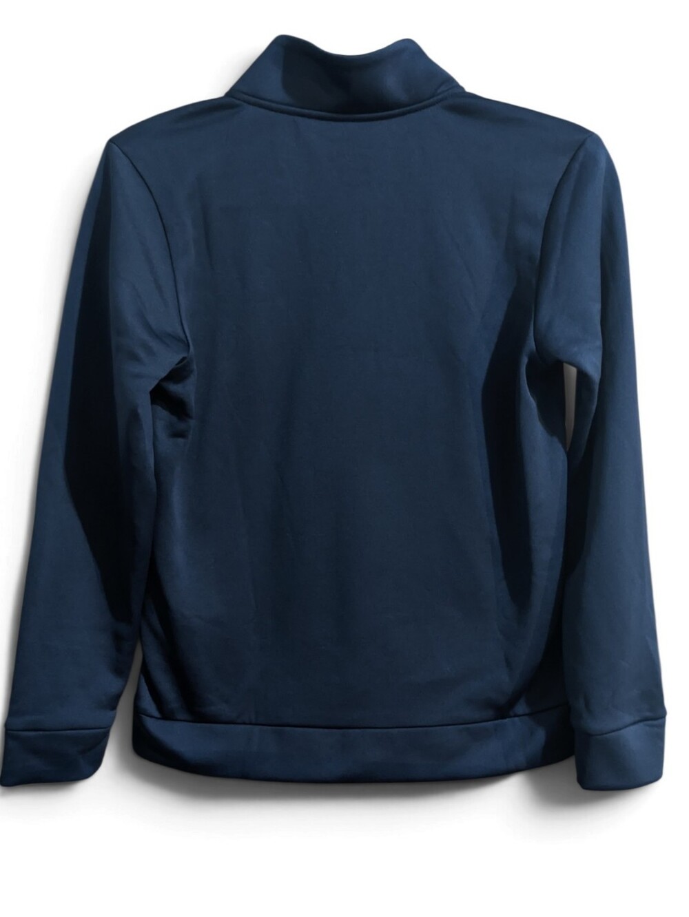 ​🏷️ Under Armour Boys Medium Navy Blue Fleece 1/4 Zip Pullover NWT YM Layers M - Picture 3 of 8